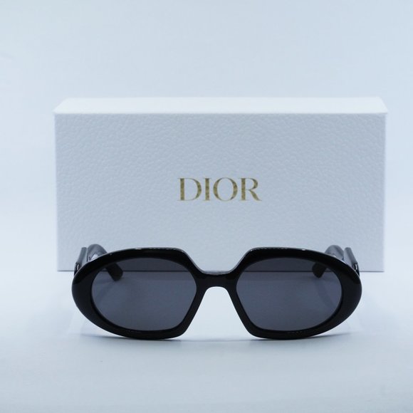 FINAL PRICE NEW DIOR DiorBobby R2U 10A0 SHINY BLACK / SMOKE SUNGLASSES - Picture 2 of 12
